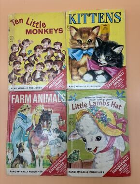Rand McNally Start-Right Elf Book Lot of 4 Vintage Children's Books Farm Animals